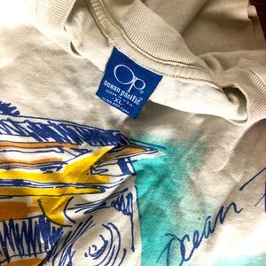 Vintage 1985 Ocean Pacific rare single seam made in USA XL men’s t shirt